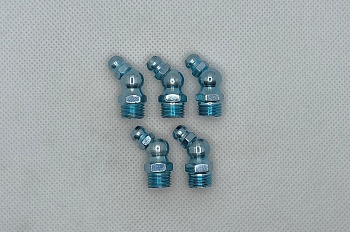 Комплект угловых пресс-масленок (тавотница) М10х1 45 градусов 10 шт. Комплект угловых пресс-масленок (тавотница) М10х1 45 градусов 10 шт.